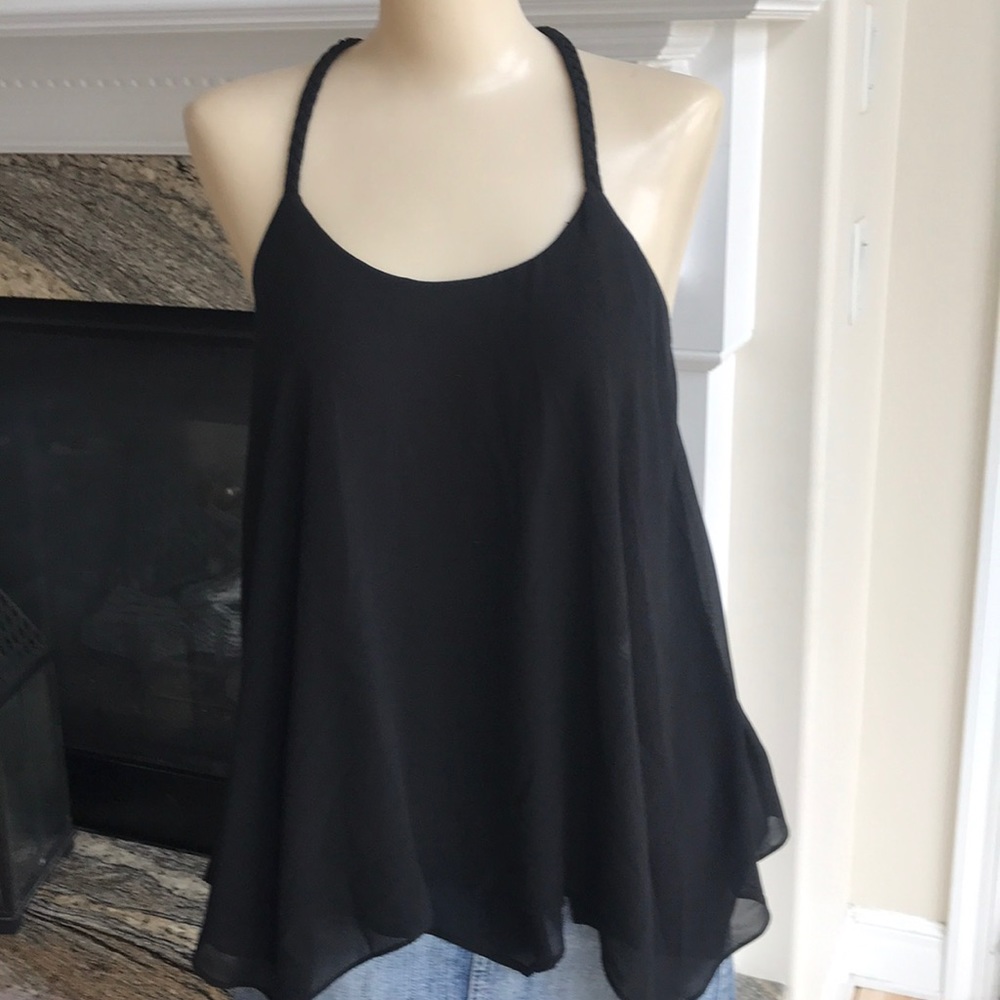 Towne racerback top dressy black Small